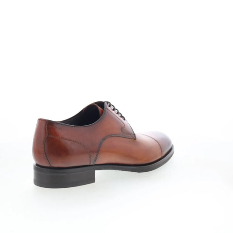 Di Bianco Bergamo Mens Brown Leather Oxfords & Lace Ups Cap Toe Shoes