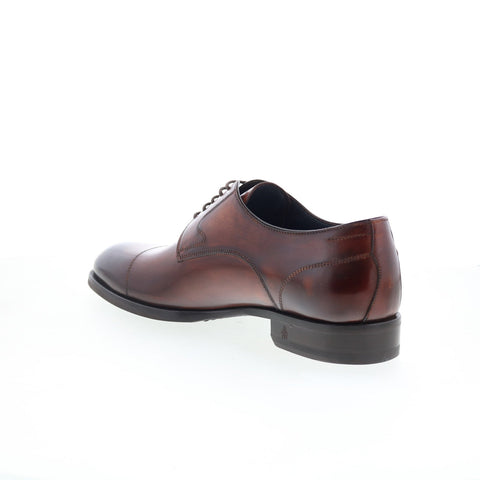 Di Bianco Bergamo Mens Brown Leather Oxfords & Lace Ups Cap Toe Shoes