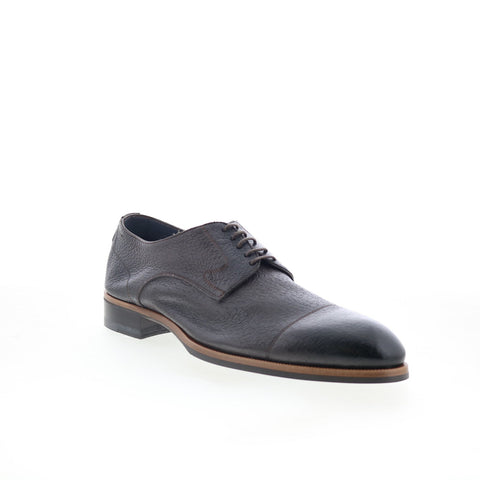 Di Bianco Bergamo Mens Brown Leather Oxfords & Lace Ups Cap Toe Shoes