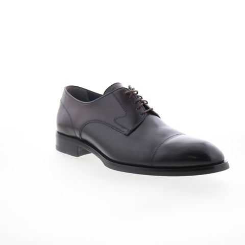 Di Bianco Bergamo Mens Brown Leather Oxfords & Lace Ups Cap Toe Shoes