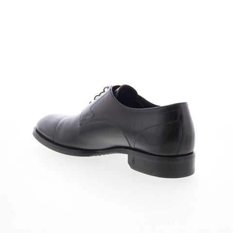 Di Bianco Bergamo Mens Brown Leather Lace Up Oxfords & Lace Ups Cap Toe Shoes