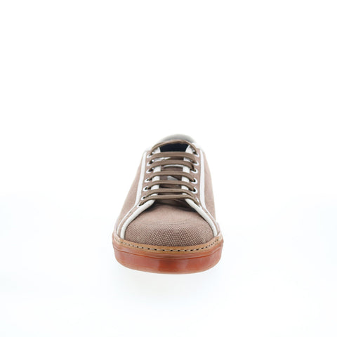 Di Bianco Biella Mens Brown Canvas Lace Up Lifestyle Sneakers Shoes