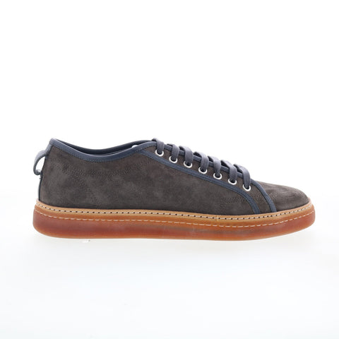 Di Bianco Biella Mens Gray Suede Lace Up Lifestyle Sneakers Shoes