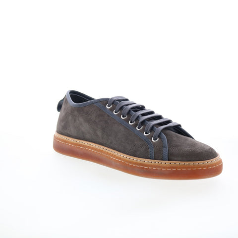 Di Bianco Biella Mens Gray Suede Lace Up Lifestyle Sneakers Shoes