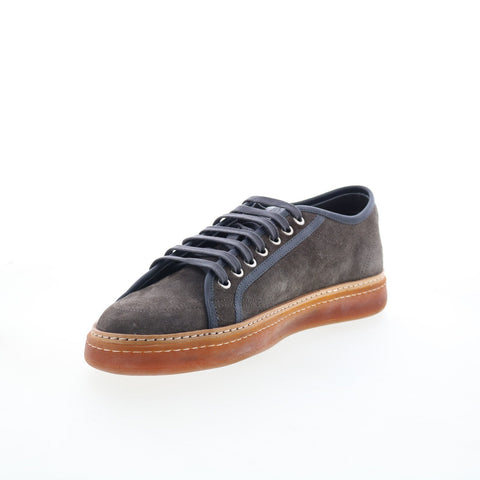 Di Bianco Biella Mens Gray Suede Lace Up Lifestyle Sneakers Shoes