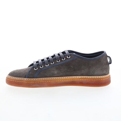 Di Bianco Biella Mens Gray Suede Lace Up Lifestyle Sneakers Shoes