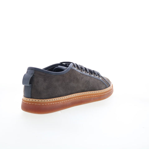 Di Bianco Biella Mens Gray Suede Lace Up Lifestyle Sneakers Shoes