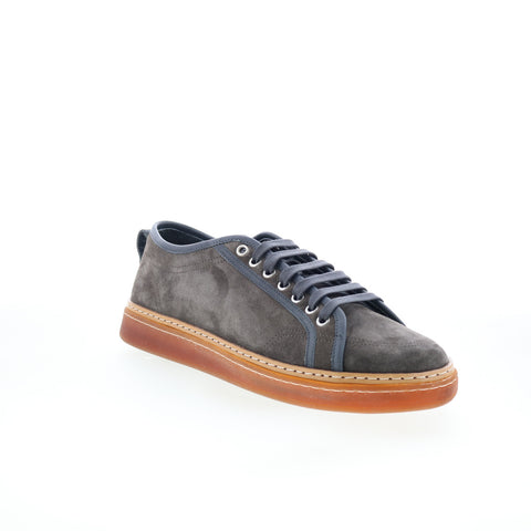 Di Bianco Biella Mens Gray Suede Lace Up Lifestyle Sneakers Shoes