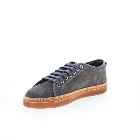 Di Bianco Biella Mens Gray Suede Lace Up Lifestyle Sneakers Shoes