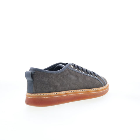Di Bianco Biella Mens Gray Suede Lace Up Lifestyle Sneakers Shoes