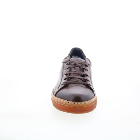 Di Bianco Binetto Mens Brown Leather Lace Up Lifestyle Sneakers Shoes