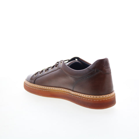 Di Bianco Binetto Mens Brown Leather Lace Up Lifestyle Sneakers Shoes