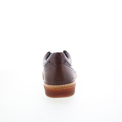 Di Bianco Binetto Mens Brown Leather Lace Up Lifestyle Sneakers Shoes
