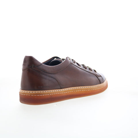 Di Bianco Binetto Mens Brown Leather Lace Up Lifestyle Sneakers Shoes