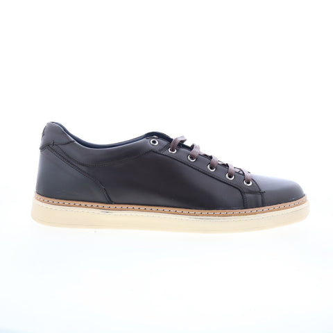Di Bianco Binetto Mens Brown Leather Lace Up Lifestyle Sneakers Shoes