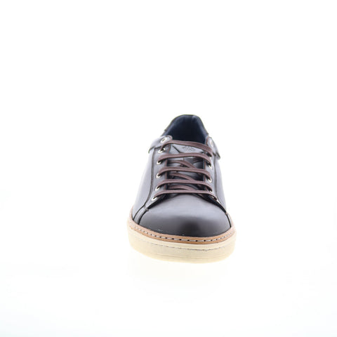 Di Bianco Binetto Mens Brown Leather Lace Up Lifestyle Sneakers Shoes