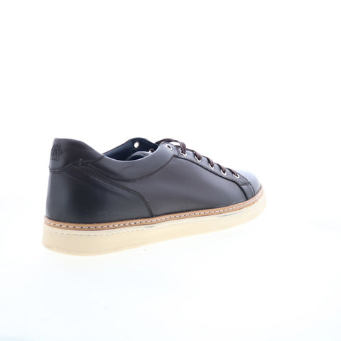 Di Bianco Binetto Mens Brown Leather Lace Up Lifestyle Sneakers Shoes