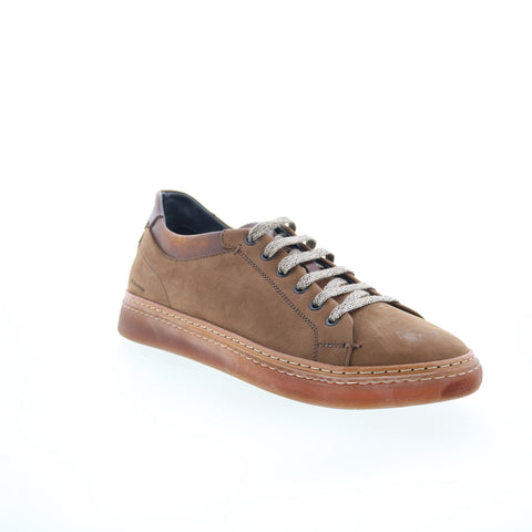 Di Bianco Binetto Cassat Mens Brown Leather Lace Up Lifestyle Sneakers Shoes