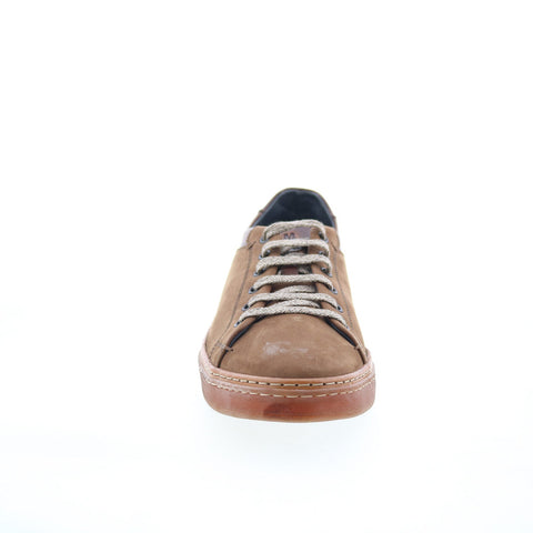 Di Bianco Binetto Cassat Mens Brown Leather Lace Up Lifestyle Sneakers Shoes
