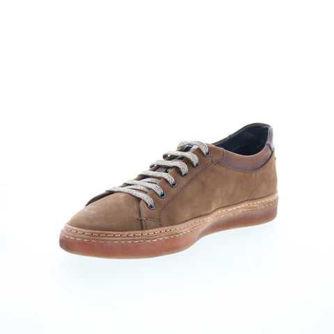 Di Bianco Binetto Cassat Mens Brown Leather Lace Up Lifestyle Sneakers Shoes
