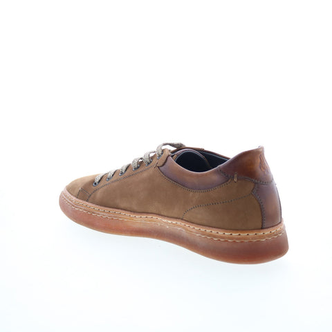 Di Bianco Binetto Cassat Mens Brown Leather Lace Up Lifestyle Sneakers Shoes