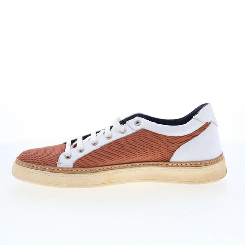 Di Bianco Binetto Mens Brown Leather Lace Up Lifestyle Sneakers Shoes