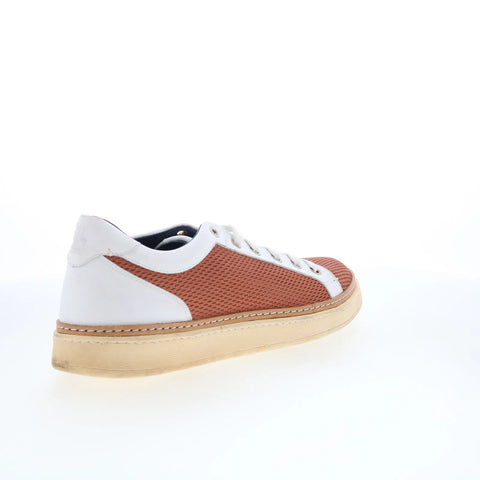 Di Bianco Binetto Mens Brown Leather Lace Up Lifestyle Sneakers Shoes