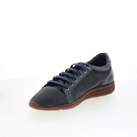 Di Bianco Binetto Mens Black Mesh Lace Up Lifestyle Sneakers Shoes