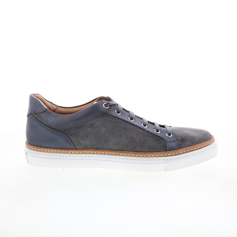 Di Bianco Binetto Mens Gray Suede Lace Up Lifestyle Sneakers Shoes