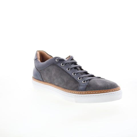 Di Bianco Binetto Mens Gray Suede Lace Up Lifestyle Sneakers Shoes