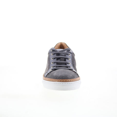 Di Bianco Binetto Mens Gray Suede Lace Up Lifestyle Sneakers Shoes