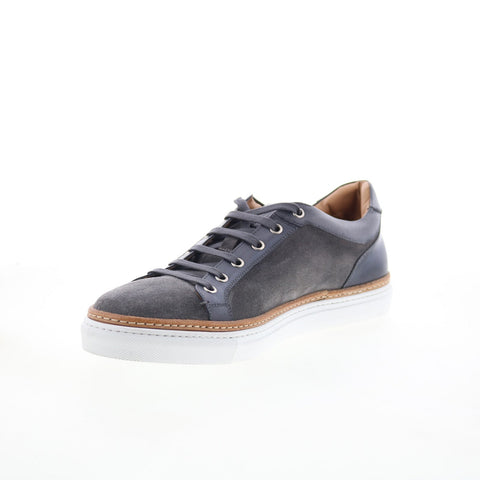 Di Bianco Binetto Mens Gray Suede Lace Up Lifestyle Sneakers Shoes