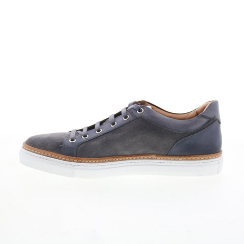 Di Bianco Binetto Mens Gray Suede Lace Up Lifestyle Sneakers Shoes
