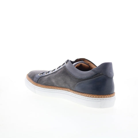 Di Bianco Binetto Mens Gray Suede Lace Up Lifestyle Sneakers Shoes