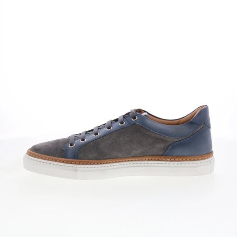 Di Bianco Binetto Mens Gray Leather Lace Up Lifestyle Sneakers Shoes
