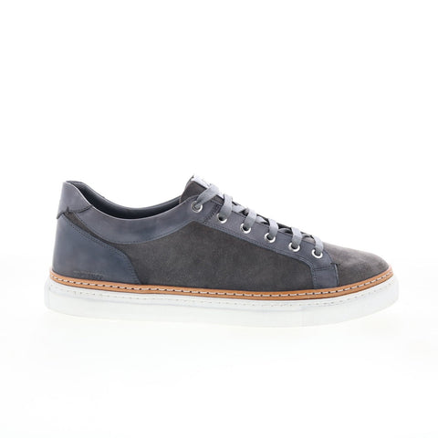 Di Bianco Binetto Mens Gray Suede Lace Up Lifestyle Sneakers Shoes