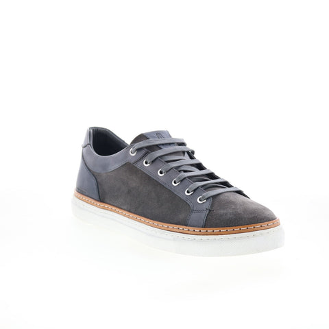 Di Bianco Binetto Mens Gray Suede Lace Up Lifestyle Sneakers Shoes