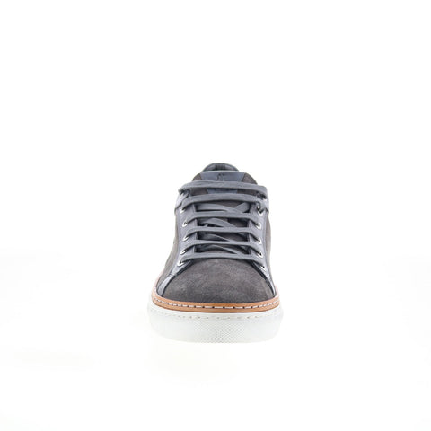 Di Bianco Binetto Mens Gray Suede Lace Up Lifestyle Sneakers Shoes
