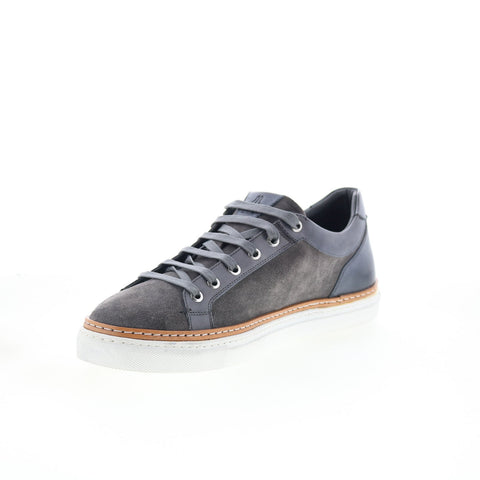 Di Bianco Binetto Mens Gray Suede Lace Up Lifestyle Sneakers Shoes