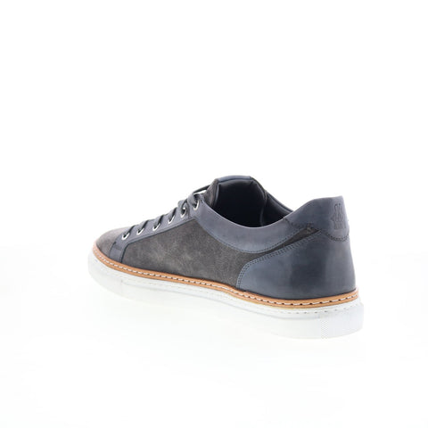 Di Bianco Binetto Mens Gray Suede Lace Up Lifestyle Sneakers Shoes
