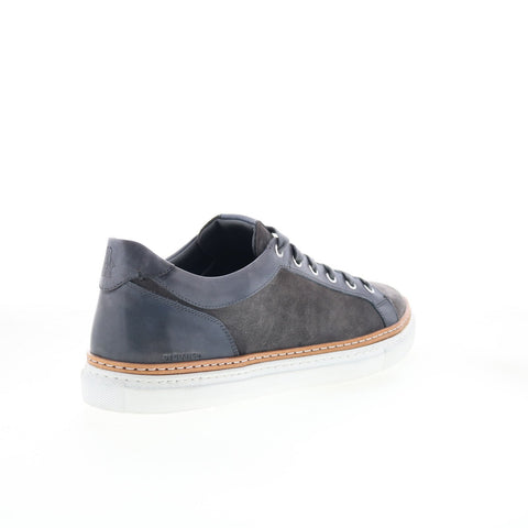 Di Bianco Binetto Mens Gray Suede Lace Up Lifestyle Sneakers Shoes
