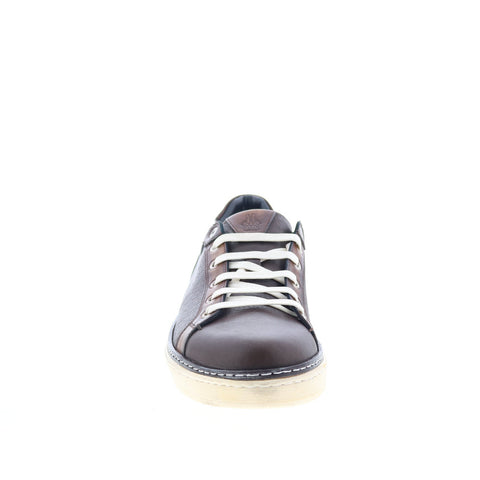 Di Bianco Binetto Mens Brown Leather Lace Up Lifestyle Sneakers Shoes