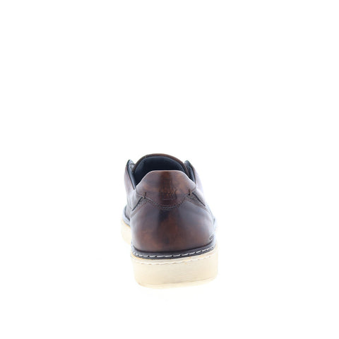 Di Bianco Binetto Mens Brown Leather Lace Up Lifestyle Sneakers Shoes