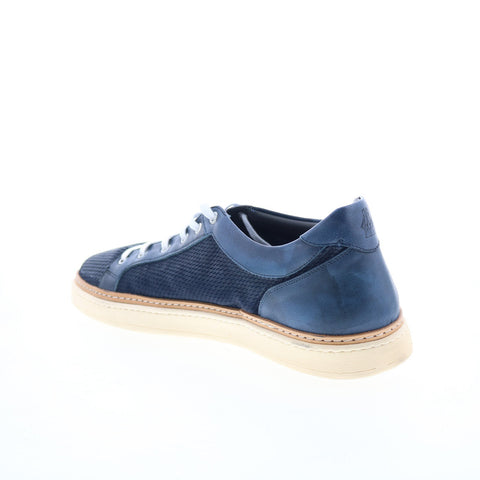 Di Bianco Binetto Mens Blue Leather Lace Up Lifestyle Sneakers Shoes