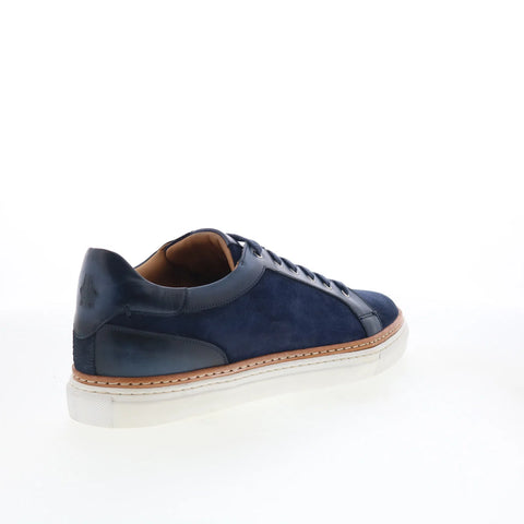 Di Bianco Bitetto Mens Blue Leather Lace Up Lifestyle Sneakers Shoes
