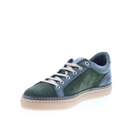 Di Bianco Binetto Mens Green Suede Lace Up Lifestyle Sneakers Shoes
