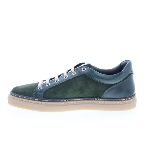 Di Bianco Binetto Mens Green Suede Lace Up Lifestyle Sneakers Shoes