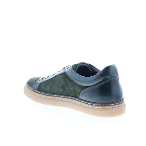 Di Bianco Binetto Mens Green Suede Lace Up Lifestyle Sneakers Shoes