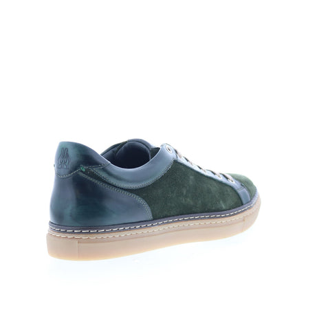 Di Bianco Binetto Mens Green Suede Lace Up Lifestyle Sneakers Shoes