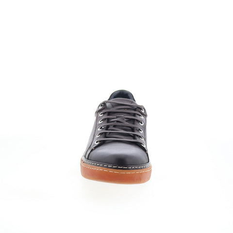 Di Bianco Binetto Mens Brown Leather Lace Up Lifestyle Sneakers Shoes